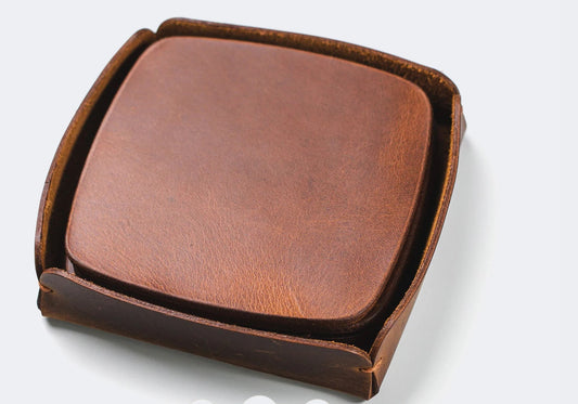 FG Leather Coaster Set