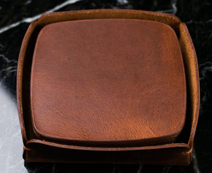 FG Leather Coaster Set