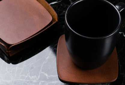 FG Leather Coaster Set