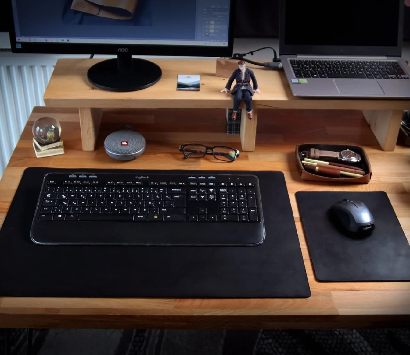 Leather Desk Pad Set