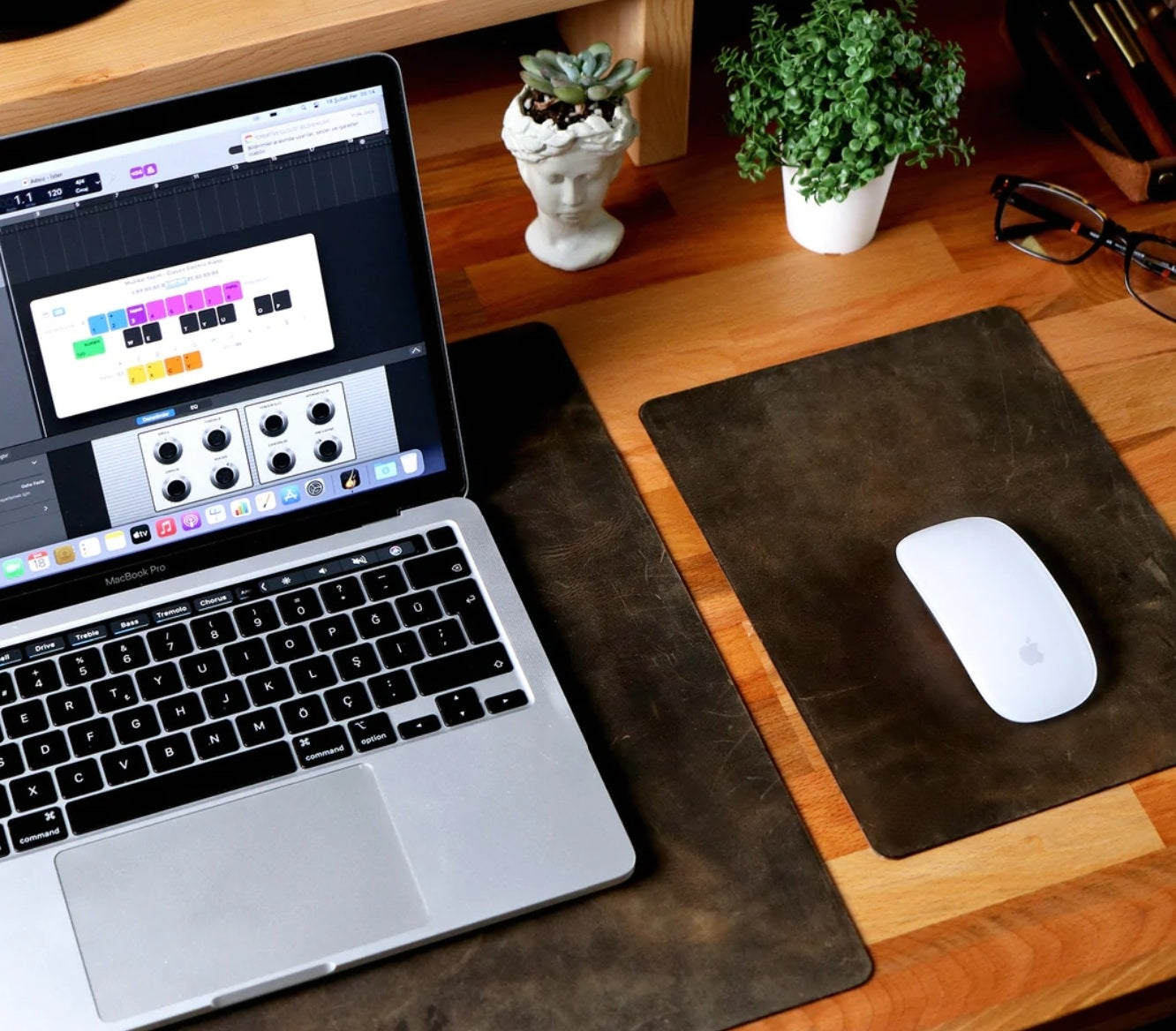 Leather Desk Pad Set